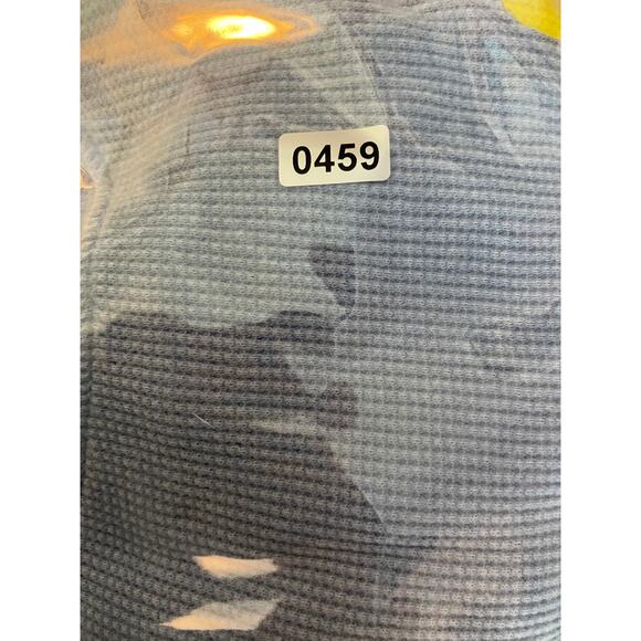 Soul SoulCycle Shirt Size M Blue Spelllout Logo Waffle Weave Crop Top Smiley - Picture 8 of 8